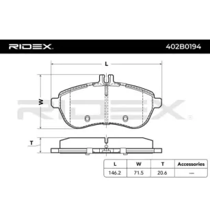 Plaquettes de frein pour BEIJING BENZ (BBDC), MERCEDES-BENZ, MERCEDES-BENZ (BBDC)- A0054201520, A0064207120, A0054200820