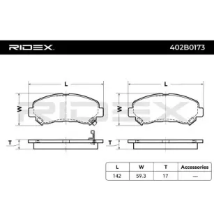Brake pads for EICHER, NISSAN, SUZUKI VENUCIA- D10602GD0A