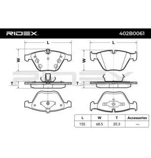 Plaquettes de frein pour BMW, BMW (BRILLIANCE)- 34116794918, 34116794916, 34116781873, 34116763089 34112339270