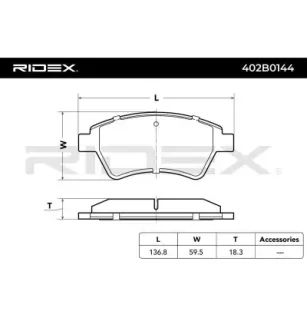 Plaquettes de frein pour DONGFENG, RENAULT- 410601241R, 410608713R, 7701206044, 7701207184, 7701207672, 7701208122