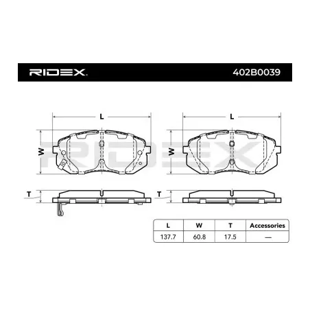 Plaquettes de frein pour EICHER, HYUNDAI, HYUNDAI (BEIJING), KIA, KIA (DYK)- 58101F8A00 581012SA50