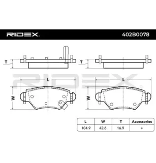 Plaquettes de frein pour CHEVROLET, GENERAL MOTORS, HOLDEN, OPEL, VAUXHALL- 09193251, 09195147, 09195641