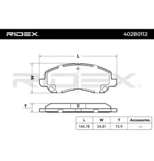 Plaquettes de frein pour ALFAROME/FIAT/LANCI, CHRYSLER, CITROËN/PEUGEOT, DODGE, JEEP, LANCIA, MITSUBISHI- 4605A879