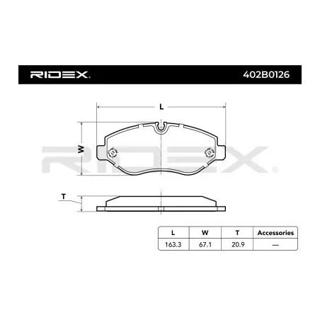 Plaquettes de frein pour EICHER, MERCEDES-BENZ, VW- 2E0698151, 2E0698151B, 2E0698151E, 2E0698151H JZW698151AB