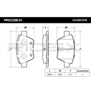 Plaquettes de frein pour AUDI, RENAULT, SEAT, SKODA, VW- 2K5698451, 5K0698451, 5K0698451A, 5K0698451D, 8P0098601P JZW698451Q