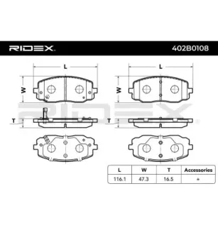 Plaquettes de frein pour BMW, CITROËN, HYUNDAI, KIA NAZA- 5810107A00