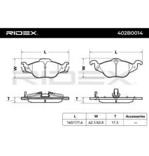 Brake pads for OPEL- 1605000, 1605034, 1605070, 1605091, 1605121, 1605959, 90544025, 9195144, 9195607