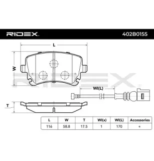 Plaquettes de frein pour AUDI, SEAT, SKODA, VW- 7E0698451C, 7E0698451D, 7H0698451, 7E0698451B, 7H0698451B