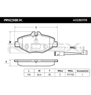 Plaquettes de frein pour MERCEDES-BENZ, MERCEDES-BENZ (BBDC)- A0034209920 A0044208720