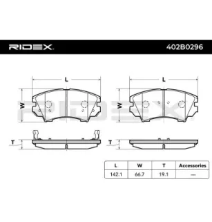 Plaquettes de frein pour BUICK (SGM), CHEVROLET, CHEVROLET (SGM), GENERAL MOTORS, GMC, OPEL, VAUXHALL- 95516195