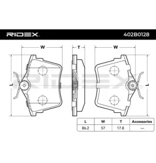 Plaquettes de frein pour CITROËN, PEUGEOT- 1617264780, 425279, 425326, 425404, 425421, 425491 E172240