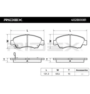 Plaquettes de frein pour HONDA, HONDA (GAC), NISSAN ROVER- GBP553