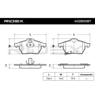 Bremsbeläge für OPEL, SAAB, SATURN, VAUXHALL- 5532544, 5533518, 1605984, 9195064, 09195064 93173734