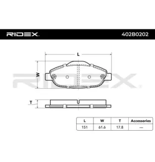 Plaquettes de frein pour CITROËN, PEUGEOT- 1609253080, 1613259380, 1647862780, 1617270080, 1635058180, 425393 425426