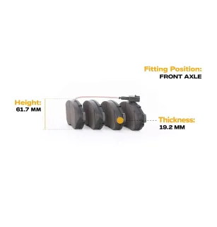 Brake pads for CITROËN, CITROËN/PEUGEOT, FIAT, PEUGEOT- 425355, 1607878580, 1607878380, 425357