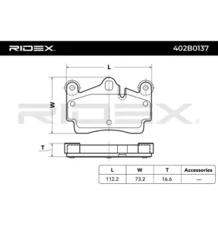 Plaquettes de frein pour AUDI, PORSCHE, SEAT, SKODA, VAG, VW- 4L0698451D, 7L0615415B, 7L0698451, 7L0698451A