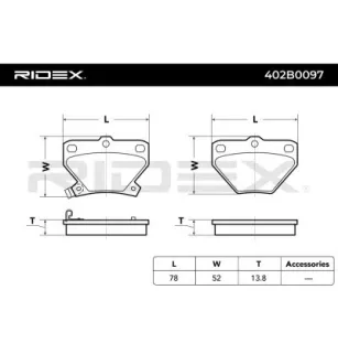 Plaquettes de frein pour EICHER, PONTIAC, TOYOTA- 0446620090, 0446652010, 0446652020, 0446652030, 0446652040