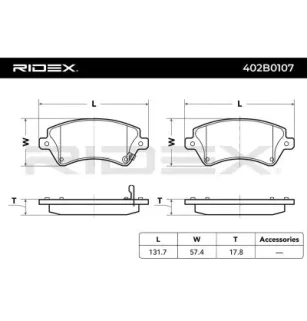 Plaquettes de frein pour RENAULT, TOYOTA- 0446502061, 0446502120, 0446502130, 0446502150, 04465YZZDC, 04465YZZCP