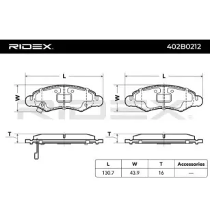 Plaquettes de frein pour GENERAL MOTORS, OPEL, SUBARU, SUZUKI, VAUXHALL- 9194893, 9214424, 093173148 93173148