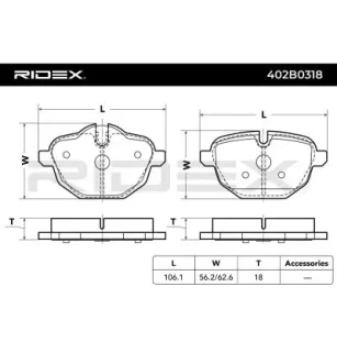 Brake Pads for BMW- 2456870, 34116875396, 34116883469, 34206877648, 34206879857, 34212449288, 34212449289