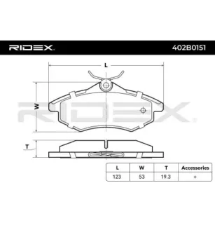 Plaquettes de frein pour CITROËN- 1611457180, 1617257080, 425236, 425258, 425345, 425369, 425384 E172285