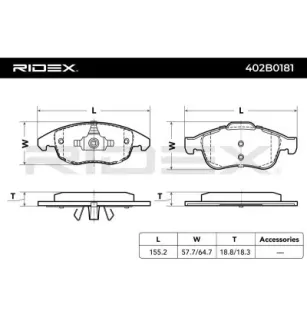 Plaquettes de frein pour CITROËN, CITROËN/PEUGEOT, DS