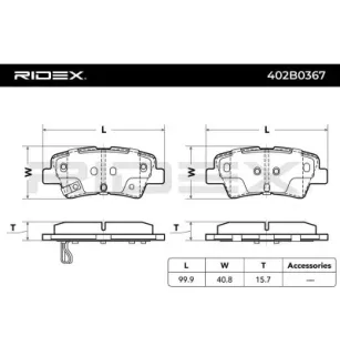 Plaquettes de frein pour HYUNDAI, HYUNDAI (BEIJING), KIA, KIA (DYK), SSANGYONG- 48413341A0, 48413350B0, 48413350D0