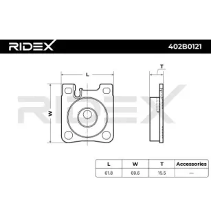 Brake pads for CHRYSLER, MERCEDES-BENZ- 0034203020, 003420302037, 0034204820, 0034204920, 0044201620