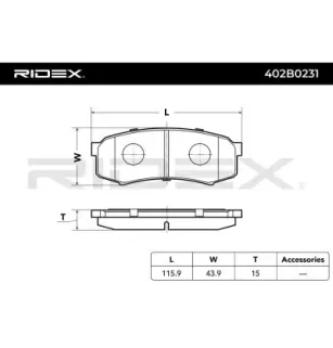 Plaquettes de frein pour EICHER, MITSUBISHI, NISSAN, TOYOTA- 0446560010, 0446660010, 0446660020, 0446660040, 0446660050