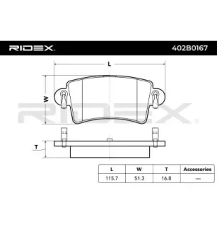 Plaquettes de frein pour GENERAL MOTORS, NISSAN, OPEL, RENAULT VAUXHALL- 95515197