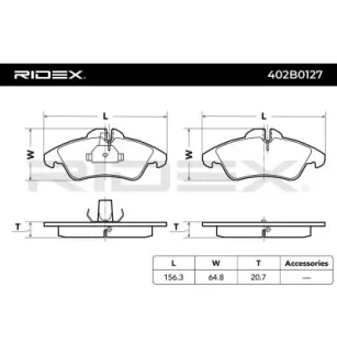 Plaquettes de frein pour CHRYSLER, DODGE, MERCEDES-BENZ, VAG VW- 2D0698151C