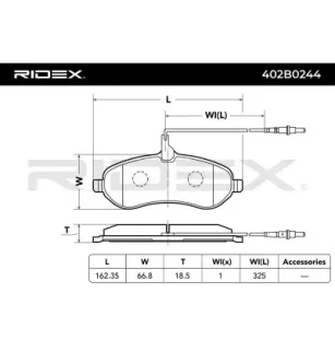 Plaquettes de frein pour CITROËN, FIAT, LANCIA, PEUGEOT, TOYOTA- SU001A1066 SU001A1067