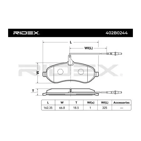 Plaquettes de frein pour CITROËN, FIAT, LANCIA, PEUGEOT, TOYOTA- SU001A1066 SU001A1067