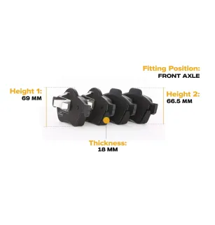 Brake pads for RENAULT- 410600012R, 410601237R, 410607690R, 7701206598, 7701208183, 7701209100, 7701209670