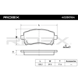 Plaquettes de frein pour MITSUBISHI, NISSAN, SUBARU- 26233AE000, 26296AC040, 26296AC041, 26296AC050, 26296AC060, 26296AC070