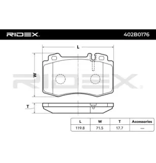 Plaquettes de frein pour MERCEDES-BENZ, OSCA- 16759 09460