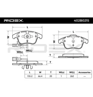 Plaquettes de frein pour AUDI, AUDI (FAW), SEAT, SKODA, VAG, VW- 8K0098301F, 8K0698151A 8K0698151F