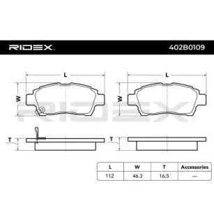 Plaquettes de frein pour TOYOTA- 0446552031, 0446552032, 0446552040