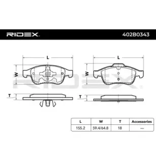 Bremsbeläge für DACIA, MITSUBISHI, NISSAN