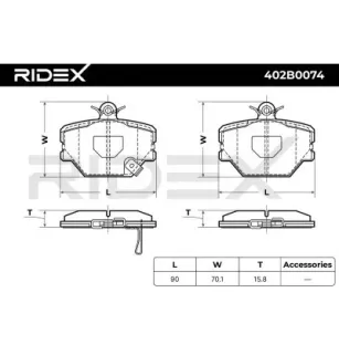 Plaquettes de frein pour EICHER, MERCEDES-BENZ, SMART- 0001431V002