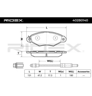 Plaquettes de frein pour CITROËN, NISSAN, PEUGEOT, RENAULT- 7701205512