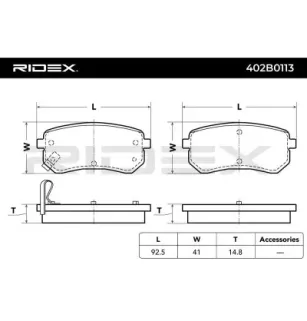 Plaquettes de frein pour EICHER, HYUNDAI, KIA- 5830207A00, 5830207A10 583020XA00