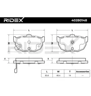 Plaquettes de frein pour DAEWOO, HYUNDAI, KIA, KIA (DYK), MAZDA, NISSAN, SUZUKI WARTBURG- 583022CA00