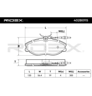 Plaquettes de frein pour CITROËN, PEUGEOT- 425132, 425143, 425160 425206