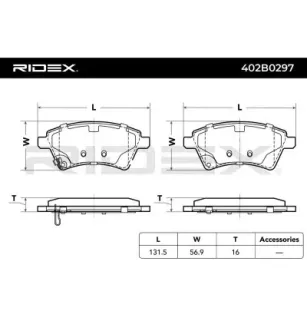 Plaquettes de frein pour FIAT, SUZUKI- 5581079J00, 5581079J00000, 5581079J00L00, 5581079J00PPS, 5581079J10 5581079J10000