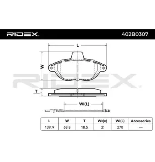 Bremsbeläge für ALFA ROMEO, CITROËN, FIAT, PEUGEOT- 425125, 425126, 425151 425454