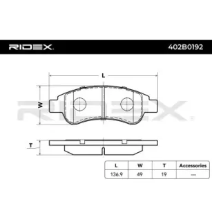 Plaquettes de frein pour CITROËN, FIAT, PEUGEOT, RENAULT- 8660004476 8671016690