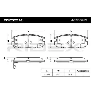 Plaquettes de frein pour CHEVROLET, GENERAL MOTORS, GMC, OPEL, SATURN, SUZUKI, VAUXHALL- 95599731 96626076