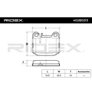 Bremsbeläge für MERCEDES-BENZ- 1634200720, 163420072037, 1634200920, 163420092027, 1634201120, A1634200720