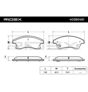 Plaquettes de frein pour CHEVROLET, OPEL, VAUXHALL- 13301207 542120